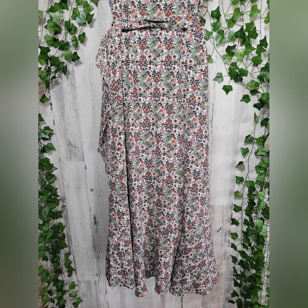 NWT Max Studio Patterned Ruffle Wrap Midi Dress N… - image 13
